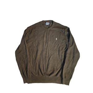 Polo Ralph Lauren Men's XXL Black Crew Neck 100% Cashmere Washable Sweater